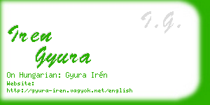 iren gyura business card